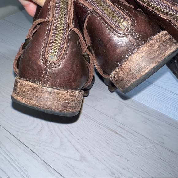 Frye Phillip Harness Tall Brown Leather Equestrian Style Boots 76850 Size 6.5 - Picture 7 of 10